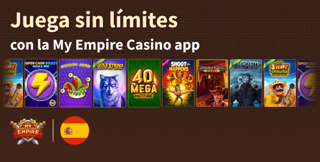 Juegos disponibles en la aplicación móvil de My Empire Casino